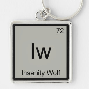Iw - Insanity Wolf Chemistry Element Symbol Meme T Keychain