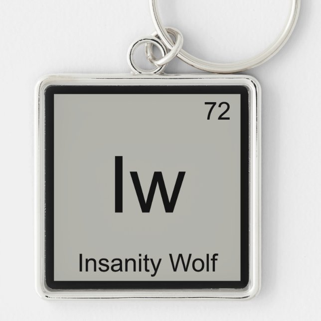 Iw - Insanity Wolf Chemistry Element Symbol Meme T Keychain (Front)
