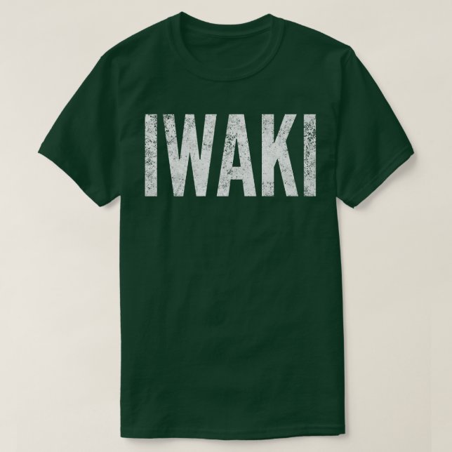 Iwaki Japan Distressed Graphic  T-Shirt (Design Front)