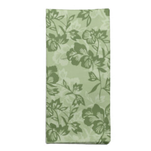 Iwalani Vintage Hawaiian Moss Green Floral Napkin