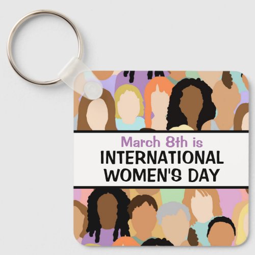 IWD International Womens Day March 8th Keychain