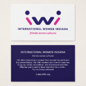 IWI Mini Information Card with Blue Back Side (Front & Back)