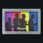 iWiggle Belt Buckle<br><div class="desc">Belt buckle with silhouette of The Wiggles holding iPods.</div>