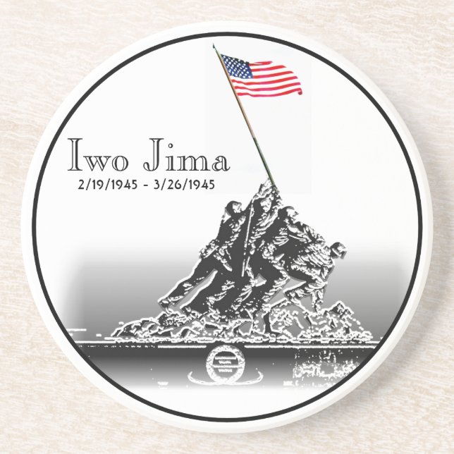 Iwo Jima Drink Coaster (Front)