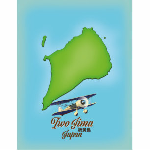 Iwo Jima Japan island map Cutout