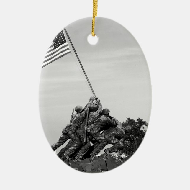 Iwo Jima Memorial Ceramic Ornament (Front)