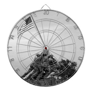 Iwo Jima Memorial Dartboard With Darts