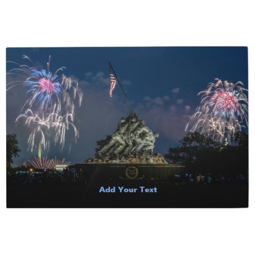 Iwo Jima Memorial Fireworks Independence Day  Metal Print