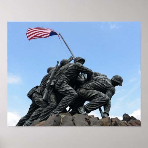 Iwo Jima Memorial in Washington DC Poster