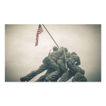 Iwo Jima Memorial in Washington DC Rectangular Sticker Iwo Jima Memorial in Washington DC Rectangular Sticker