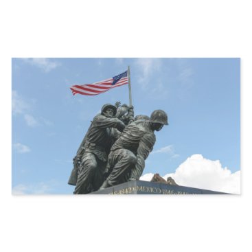 Iwo Jima Memorial in Washington DC Rectangular Sticker Iwo Jima Memorial in Washington DC Rectangular Sticker