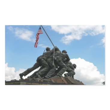 Iwo Jima Memorial in Washington DC Rectangular Sticker Iwo Jima Memorial in Washington DC Rectangular Sticker