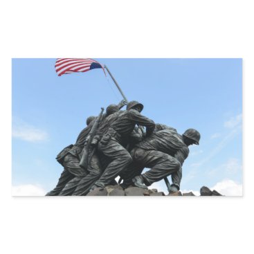 Iwo Jima Memorial in Washington DC Rectangular Sticker Iwo Jima Memorial in Washington DC Rectangular Sticker