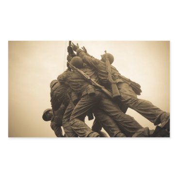 Iwo Jima Memorial in Washington DC Rectangular Sticker Iwo Jima Memorial in Washington DC Rectangular Sticker