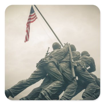 Iwo Jima Memorial in Washington DC Square Sticker Iwo Jima Memorial in Washington DC Square Sticker