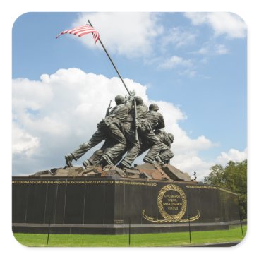 Iwo Jima Memorial in Washington DC Square Sticker Iwo Jima Memorial in Washington DC Square Sticker