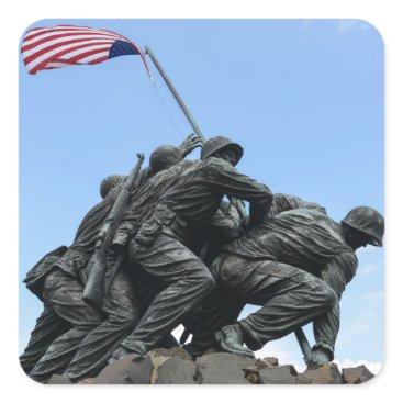 Iwo Jima Memorial in Washington DC Square Sticker Iwo Jima Memorial in Washington DC Square Sticker