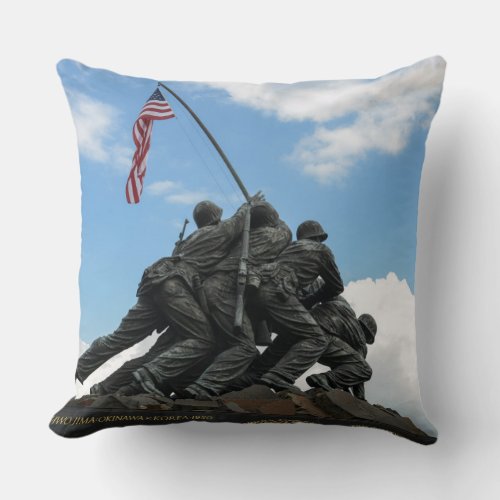 Iwo Jima Memorial in Washington DC Throw Pillow