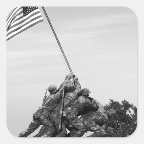 Iwo Jima Memorial Square Sticker