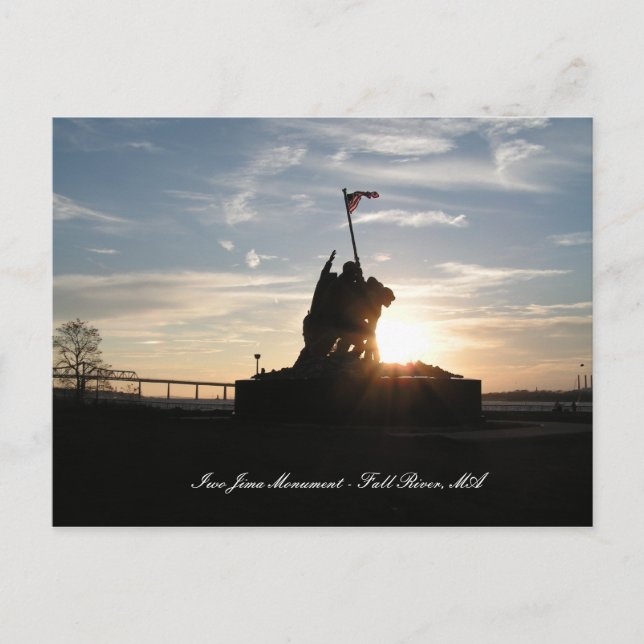 Iwo Jima Monument - Fall River, MA Postcard (Front)
