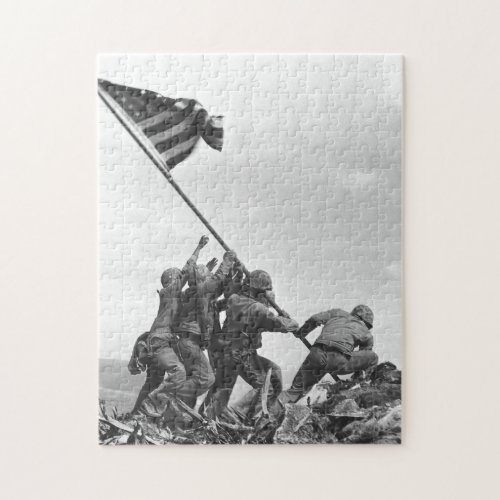 Iwo Jima Raising American Flag Jigsaw Puzzle