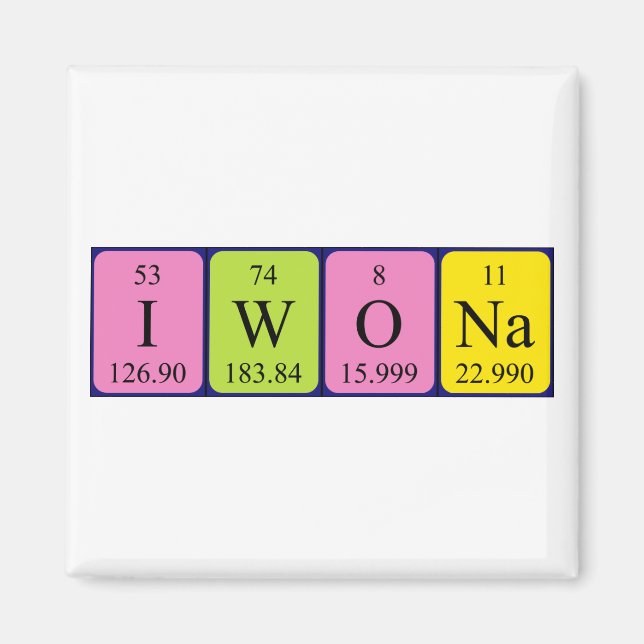 Iwona periodic table name magnet (Front)