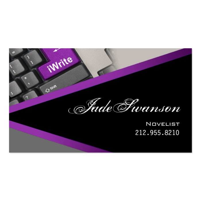 iWrite   Novelist Writer Editor Business Card