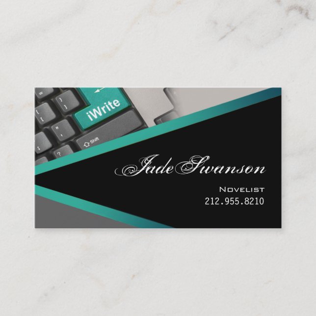 iWrite - Novelist Writer Editor Business Card (Front)