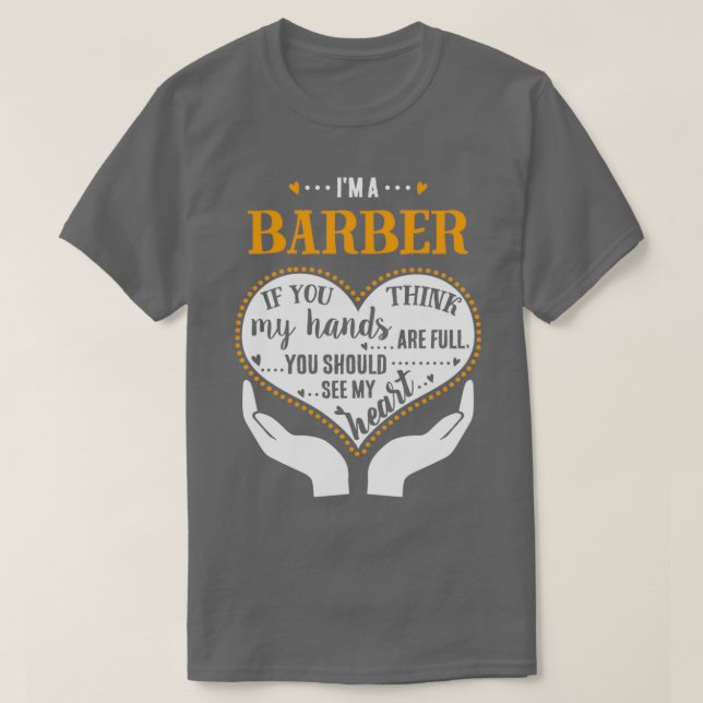 Ix27m A Barber Proud Barber T-Shirt (Design Front)