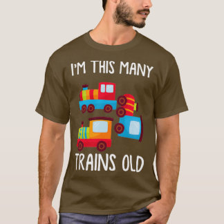 Ix27m This Many Trains Old 3rd Birthday Railroad E T-Shirt