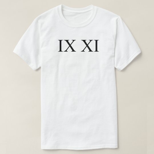 roman numerals t shirt