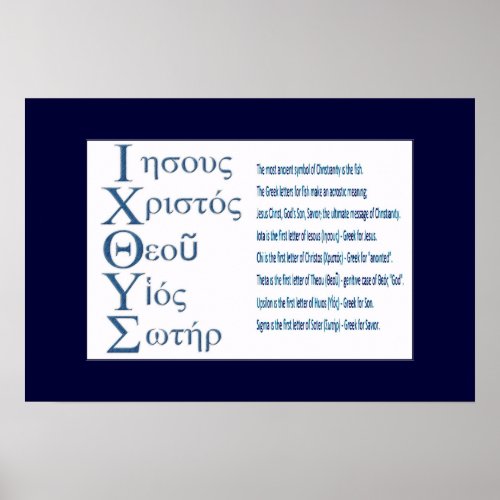 IXOYE Acrostic Blue Poster