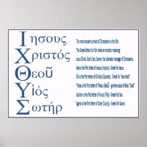 IXOYE Acrostic Blue Poster