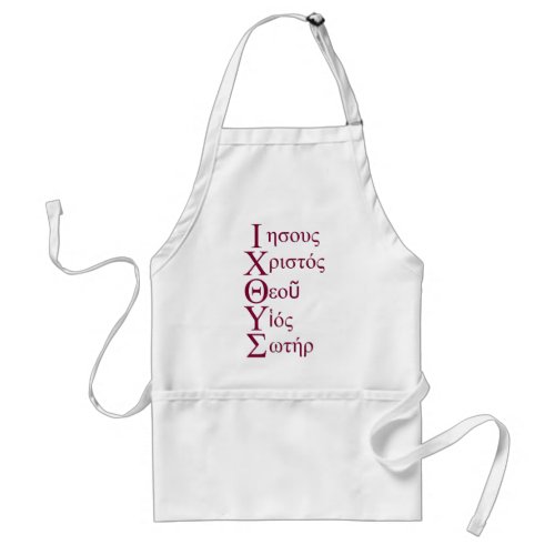 IXOYE Acrostic Red Adult Apron