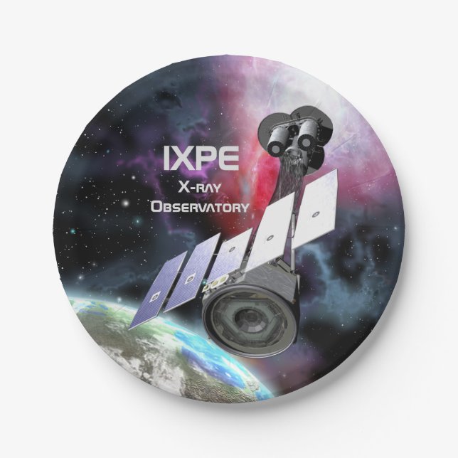 IXPE X-Ray Observatory Paper Plates (Front)