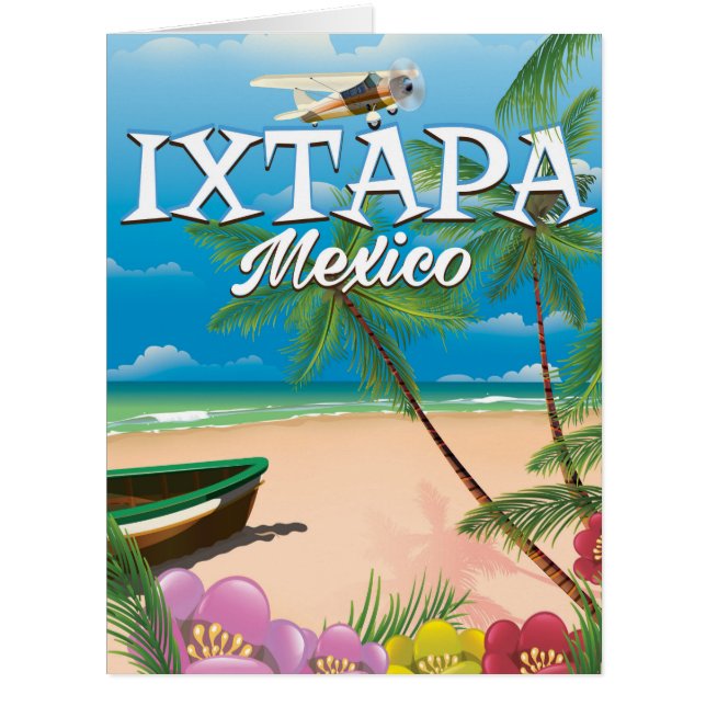 Ixtapa Mexico Beach poster Cards (Front)
