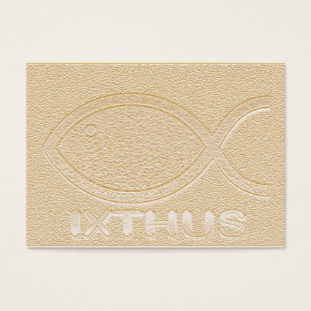 Ixthus Christian Fish Symbol - Tract Card /