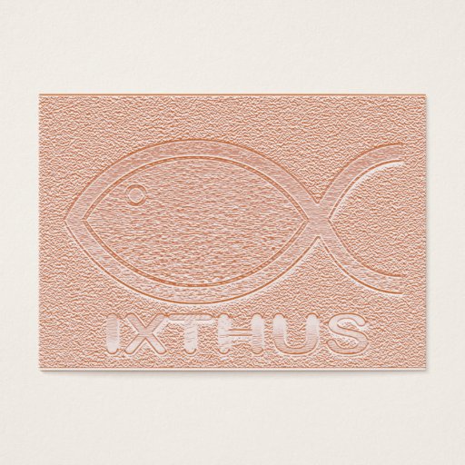 Customizable IXTHUS Christian Fish Symbol - Tract Card / Business Card Templates