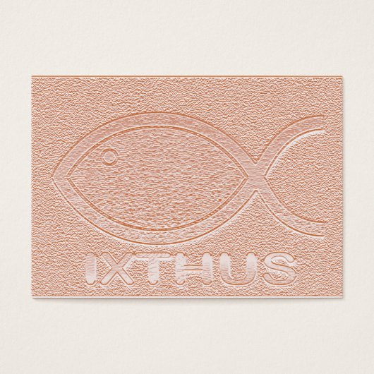 IXTHUS Christian Fish Symbol - Tract Card / (Front)