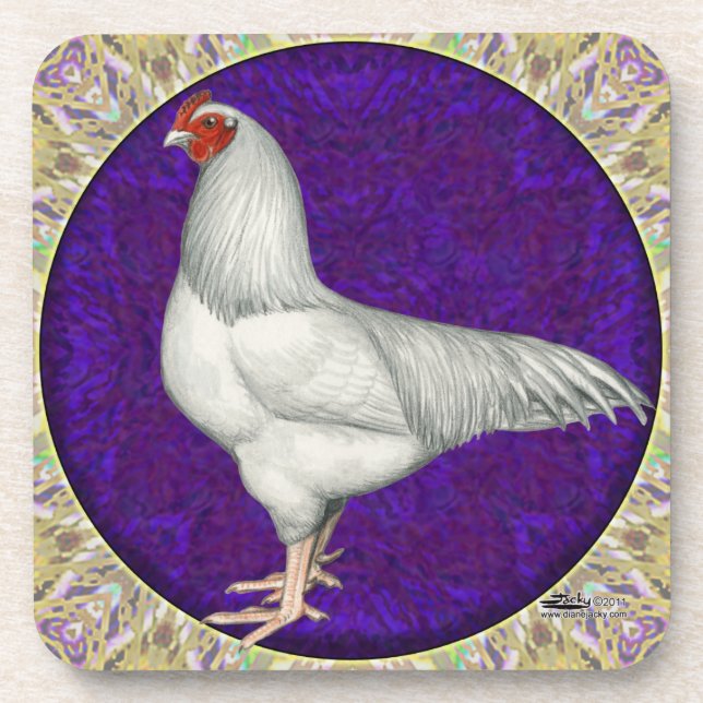 Ixworth Rooster Beverage Coaster (Front)