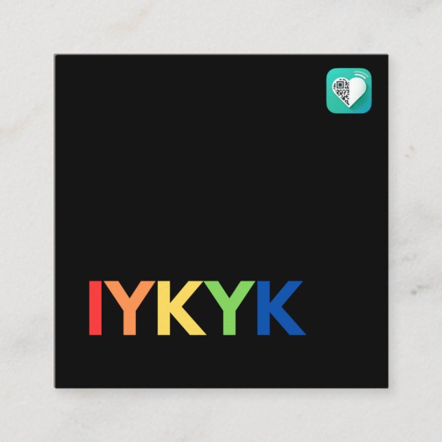 IYKYK Pride  Square Business Card (Front)