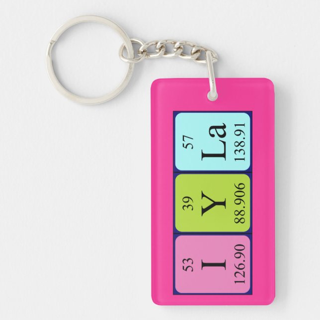 Iyla periodic table name keyring (Front)