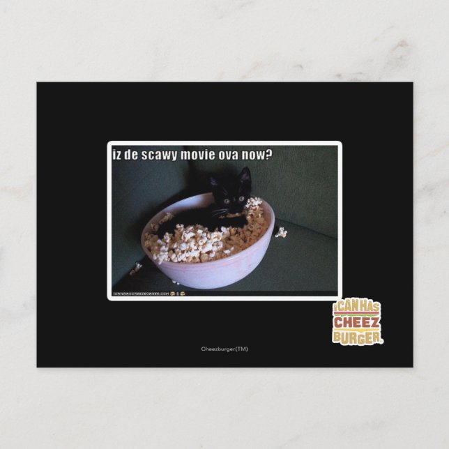 Iz de scawy movie ova now? postcard (Front)