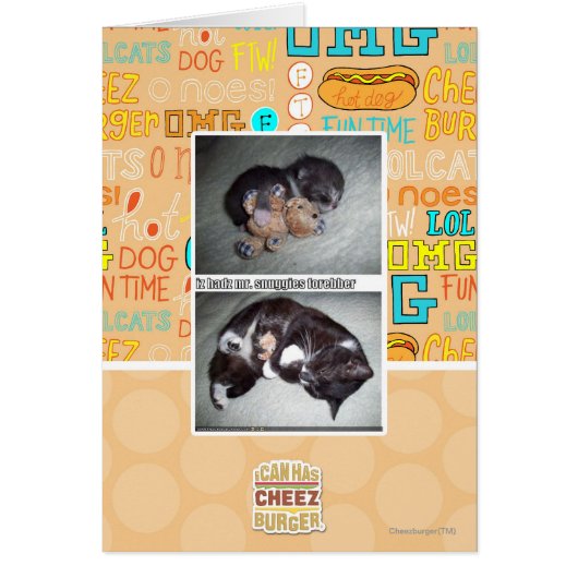 iz hadz mr. snuggies forebber cards (Front)