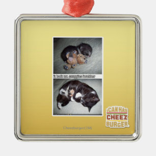 iz hadz mr. snuggies forebber metal ornament