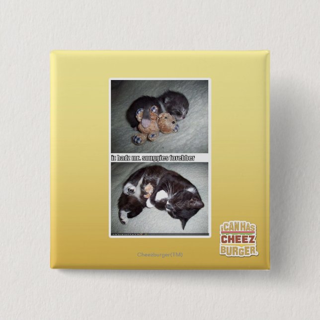 iz hadz mr. snuggies forebber pinback button (Front)