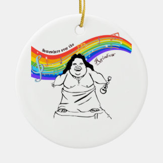 IZ Kamakawiwoʻole somewhere over the rainbow Ceramic Ornament