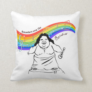 IZ Kamakawiwoʻole somewhere over the rainbow Throw Pillow