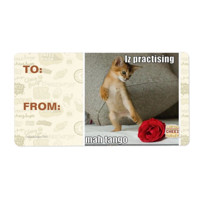Iz practising mah tango label (Front)