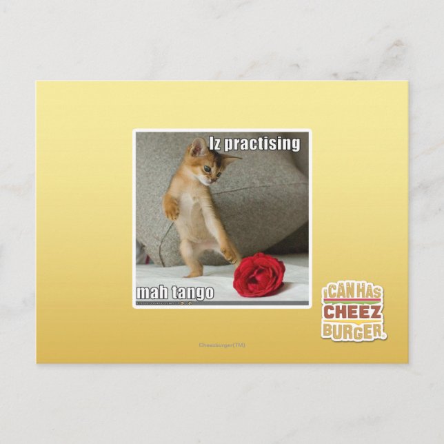 Iz training mah tango postcard (Front)